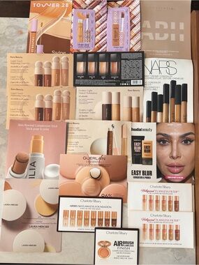 Foundation and concealer samples